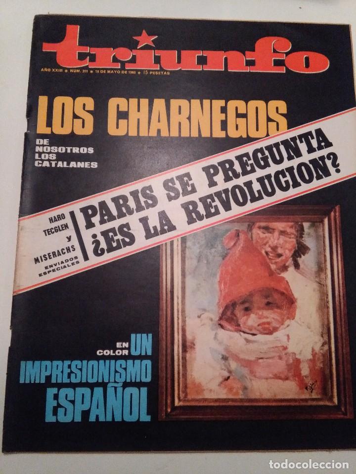 Coleccionismo de Revistas y Peri&oacute;dicos: TRIUNFO 311 18 MAYO 1968.revolucion estudiantil en paris.los charnegos catalanes.adriano celentano