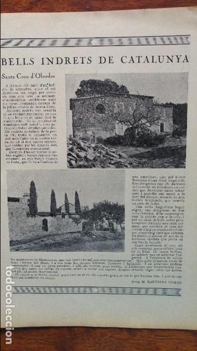 Coleccionismo de revistas y peri&oacute;dicos: SANTA CREU D'OLORDRE PORTAL SANTA LLUCIA SEU BARCELONINA SARDANES BERGA RIUS I TAULET REVISTA 1925