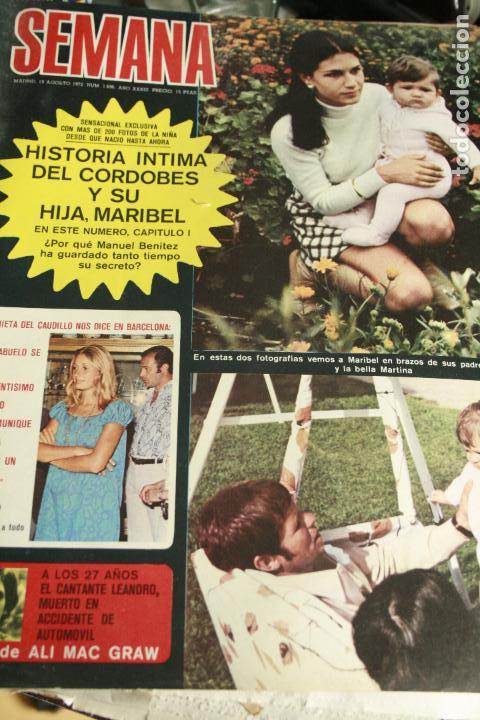 Coleccionismo de revistas y peri&oacute;dicos: CAMILO SESTO SALVADOR DALI MARIO CABRE ALI MAC GRAW TOPOL UN DOS TRES MISS LEANDRO 1972