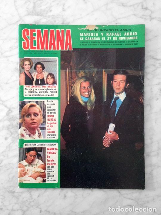 Colecionismo de Revistas e Jornais: SEMANA - 1973 ROCIO DURCAL, SYLVA KOSCINA, C MARQUEZ PIQUER, CELIA GAMEZ, ROMY SCHNEIDER, AGATA LYS