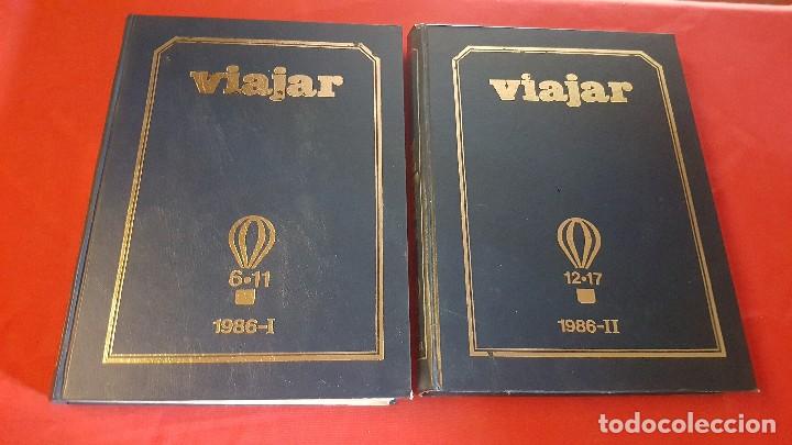 Coleccionismo de Revistas y Peri&oacute;dicos: REVISTA VIAJAR A&Ntilde;O 1986 COMPLETO. ENCUADERNADO EN PIEL EDITORIAL.