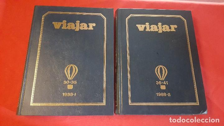 Coleccionismo de Revistas y Peri&oacute;dicos: REVISTA VIAJAR A&Ntilde;O 1988 COMPLETO. ENCUADERNADO EN PIEL EDITORIAL.