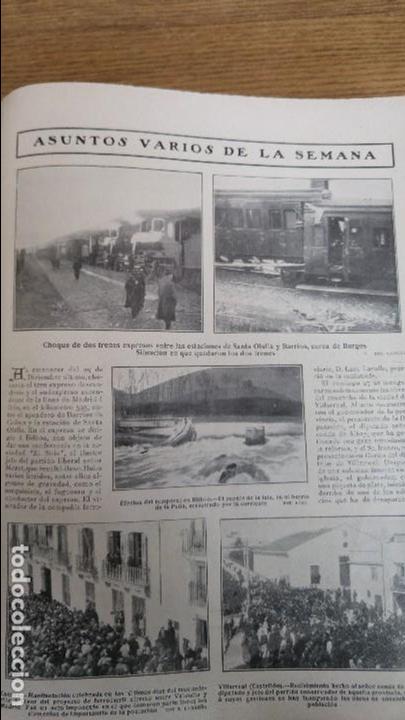 Collezionismo di Riviste e Giornali: CHOQUE TRENES SANTA OLALIA BARRiOS FERROCARRIL DIRECTO VALENCIA MADRID JOTA RONDALLA 1909