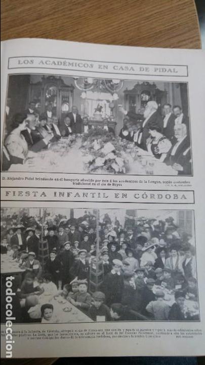 Coleccionismo de revistas y peri&oacute;dicos: ALEJANDRO PIDAL FIESTA INFANTIL REYES DIA JUGUETES CORDOBA ASILO ZARAGOZA HOJA A&Ntilde;O 1909