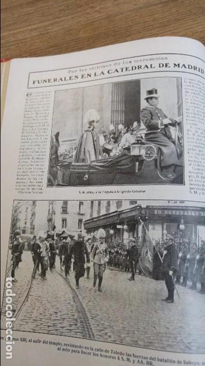 Collezionismo di Riviste e Giornali: ALFONSO XIII FUNERALES MESSINA VISITA ALICANTE HOSPITAL SAN PABLO PAU BARCELONA HOJA 1909