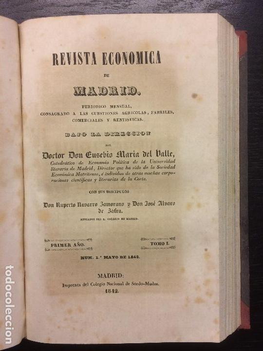 Collezionismo di Riviste e Giornali: CURSO DE ECONOMIA POLITICA, EUSEBIO MARIA DEL VALLE, 1842, REVISTA ECONOMICA DE MADRID