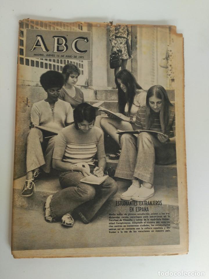 Coleccionismo de Revistas y Peri&oacute;dicos: Peri&oacute;dico ABC 15/07/1971 - Estudiantes extranjeros en Espa&ntilde;a