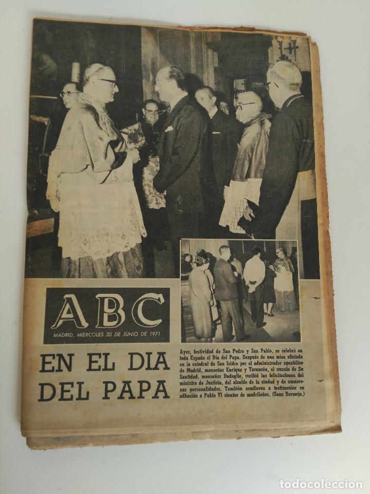 Coleccionismo de Revistas y Peri&oacute;dicos: Peri&oacute;dico ABC 30/06/1971 - En el d&iacute;a del papa