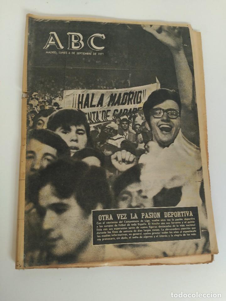 Coleccionismo de Revistas y Peri&oacute;dicos: Peri&oacute;dico ABC 06/09/1971 - Pasi&oacute;n deportiva