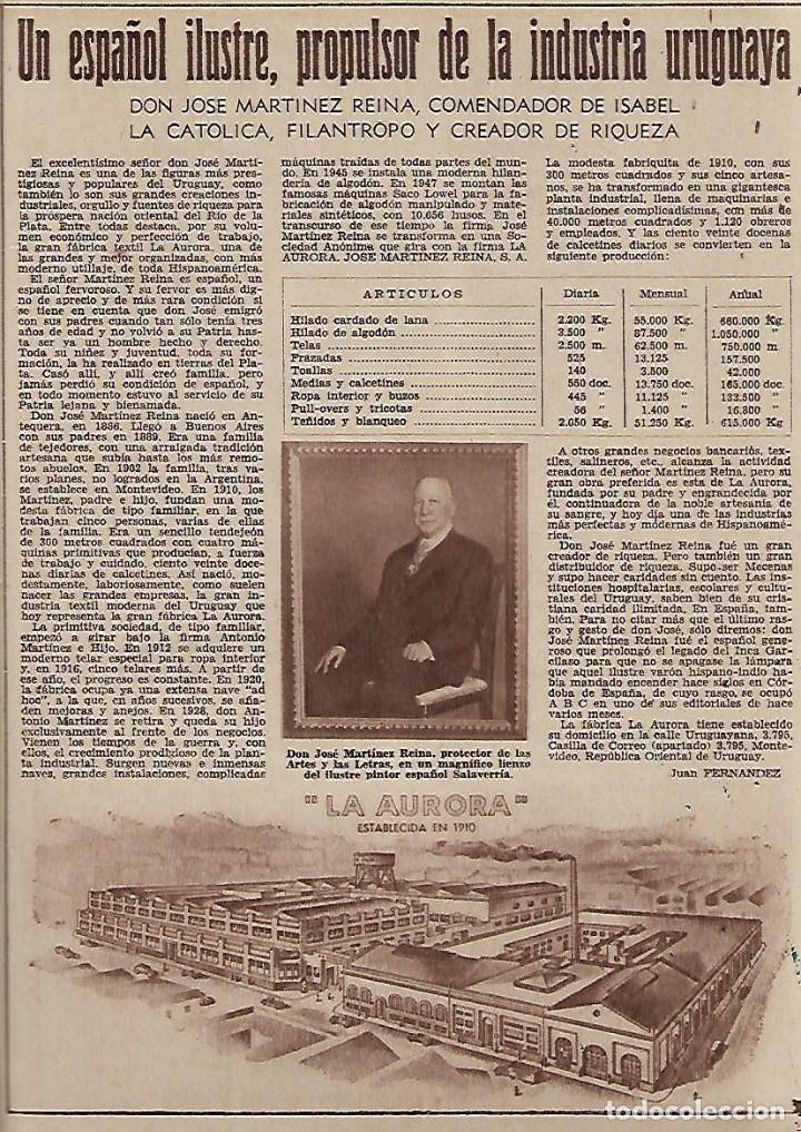Collezionismo di Riviste e Giornali: A&Ntilde;O 1956 URUGUAY LA AURORA MARTINEZ REINA ZAS HERMANOS CUERO FRANCISCO CASTRO FRIGORIFICOS