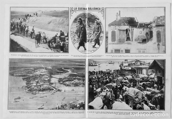 Sammeln von Zeitschriften und Zeitungen: 1912 HOJAS REVISTA LA GUERRA EN LOS BALKANES BALCANES CONSTANTINOPLA &Eacute;XODO TURCO ARTILLER&Iacute;A SERBIA