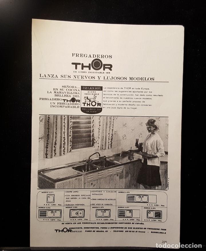 Coleccionismo de Revistas y Peri&oacute;dicos: Hoja Publicidad. Fregaderos THOR. (READERS DIGEST 1965)