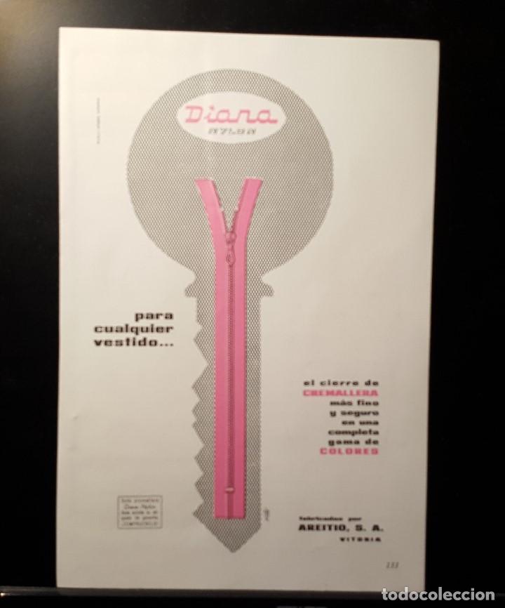 Coleccionismo de Revistas y Peri&oacute;dicos: Hoja Publicidad. Cremallera Diana. (READERS DIGEST 1965)