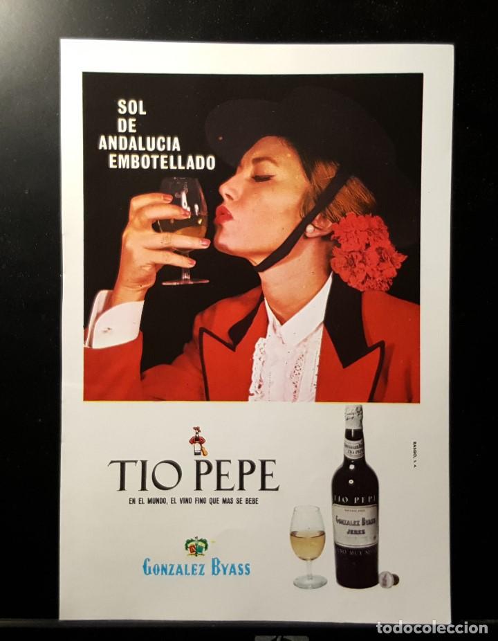 Coleccionismo de Revistas y Peri&oacute;dicos: Hoja Publicidad. Vino Fino. Tio Pepe. Gonzalez Byass. (READERS DIGEST 1965)