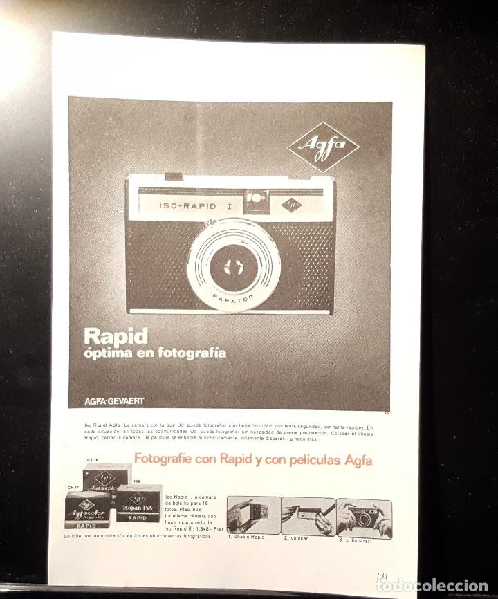 Coleccionismo de Revistas y Peri&oacute;dicos: Hoja Publicidad. Camara Fotografia Rapid y Pelicula Agfa. (READERS DIGEST 1965)