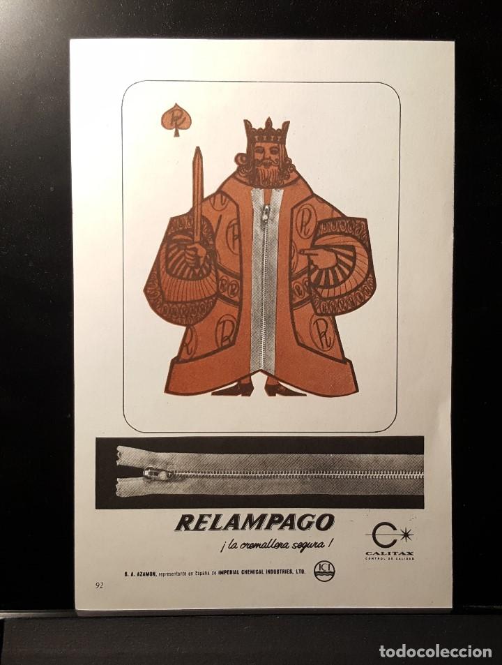 Coleccionismo de Revistas y Peri&oacute;dicos: Hoja Publicidad. Cremalleras Relampago. (READERS DIGEST 1965)