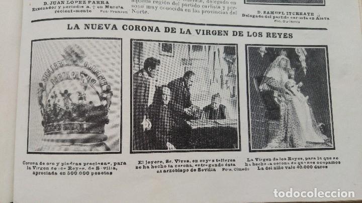 Coleccionismo de revistas y peri&oacute;dicos: LA NUEVA CORONA DE LA VIRGEN DE LOS REYES SEVILLA HOJA A&Ntilde;O 1904
