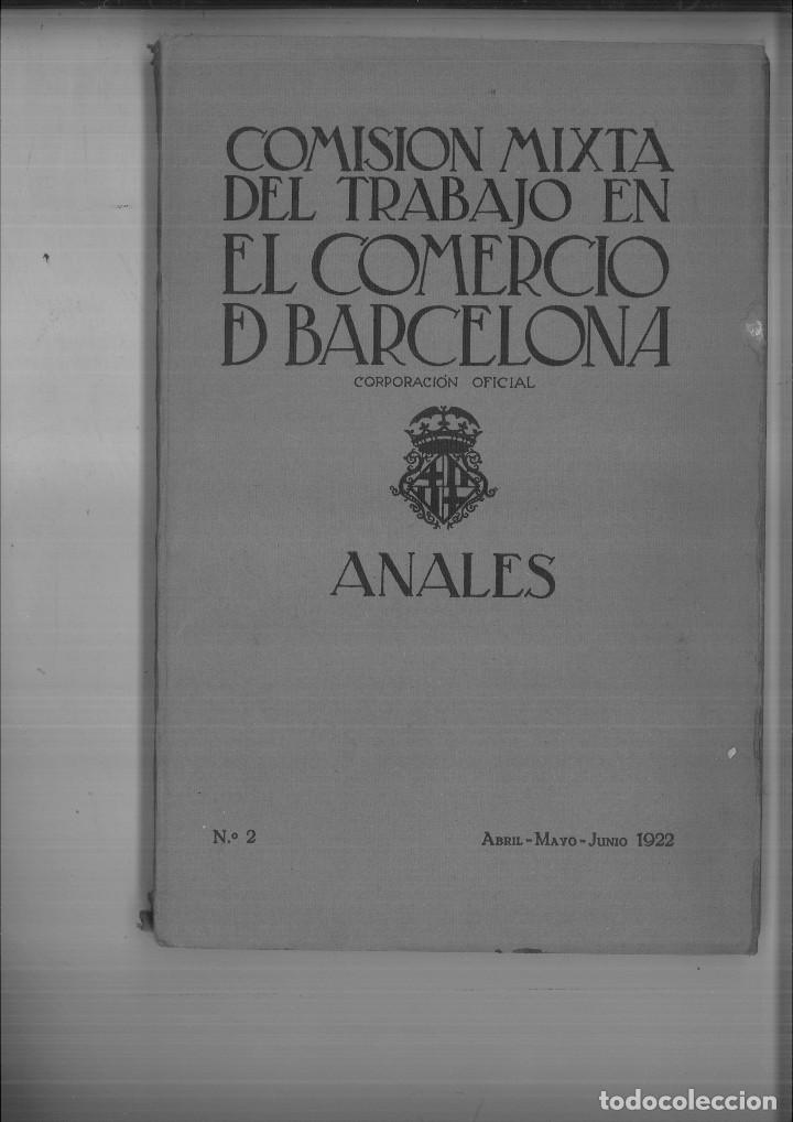 Sammeln von Zeitschriften und Zeitungen: COMISI&Oacute;N MIXTA DEL TRABAJO EN EL COMERCIO DE BARCELONA. CORPORACI&Oacute;N OFICIAL. ANALES. N&ordm; 2