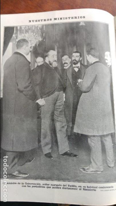 Sammeln von Zeitschriften und Zeitungen: MARQUES DE VADILLO CONDE DEL MORAL DE CALATRAVA EMILIO MORENO MINISTERIOS POLITICA 2 HOJAS 1905