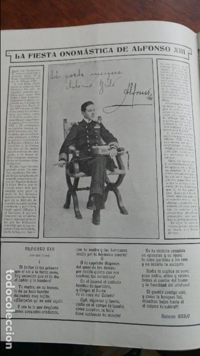 Collezionismo di Riviste e Giornali: LA FIESTA ONOMASTICA DE ALFONSO XIII HOJA A&Ntilde;O 1905