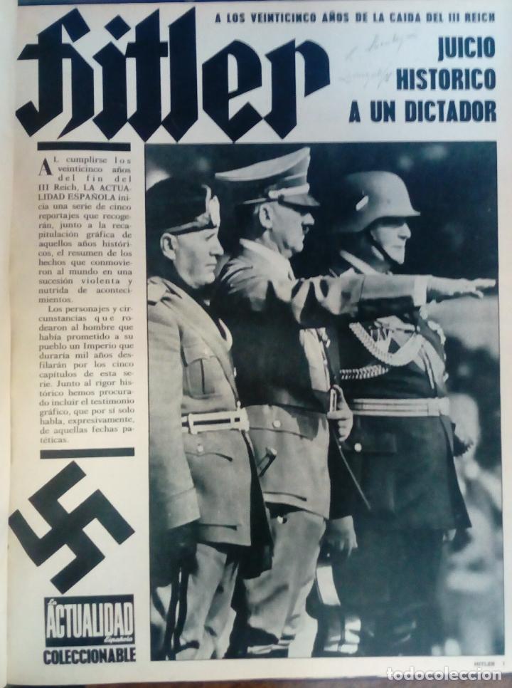 Coleccionismo de revistas y peri&oacute;dicos: ACTUALIDAD ESPA&Ntilde;OLA. COLECCIONABLE HITLER. ENCUDERNACI&Oacute;N ARTESANAL. SIN CUBIERTAS ORIGINALES.