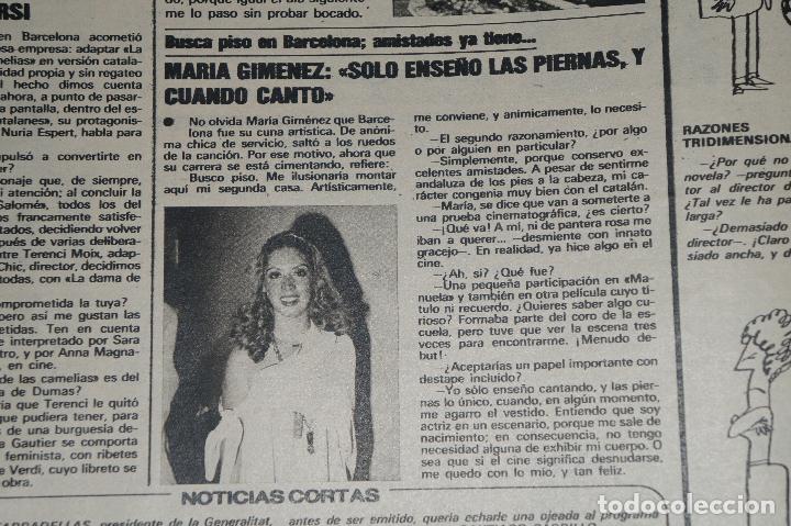 Coleccionismo de Revistas y Peri&oacute;dicos: RECORTE REPORTAJE CLIPPING DE MARIA GIMENEZ REVISTA&nbsp;SEMANA N&ordm;&nbsp;1978&nbsp;PAG.60
