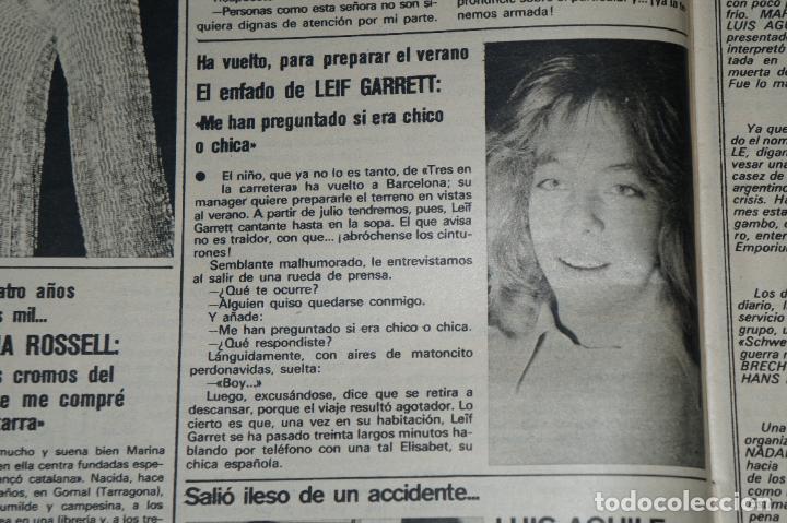 Coleccionismo de Revistas y Peri&oacute;dicos: RECORTE REPORTAJE CLIPPING DE LEIF GARRETT REVISTA&nbsp;SEMANA N&ordm;&nbsp;1980&nbsp;PAG 12