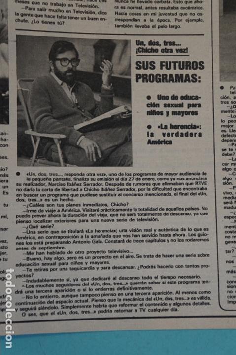 Coleccionismo de Revistas y Peri&oacute;dicos: RECORTE REPORTAJE CLIPPING DE NARCISO IBA&Ntilde;EZ SERRADOR UN DOS TRE REVISTA&nbsp;SEMANA N&ordm;&nbsp;1981&nbsp;PAG 55