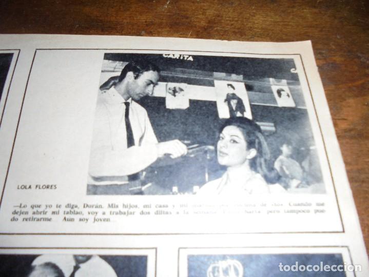 Coleccionismo de revistas y peri&oacute;dicos: RECORTE PRENSA :  LOLA  FLORES EN LA PELUQUERIA. SABADO GRAFICO, JULIO 1966