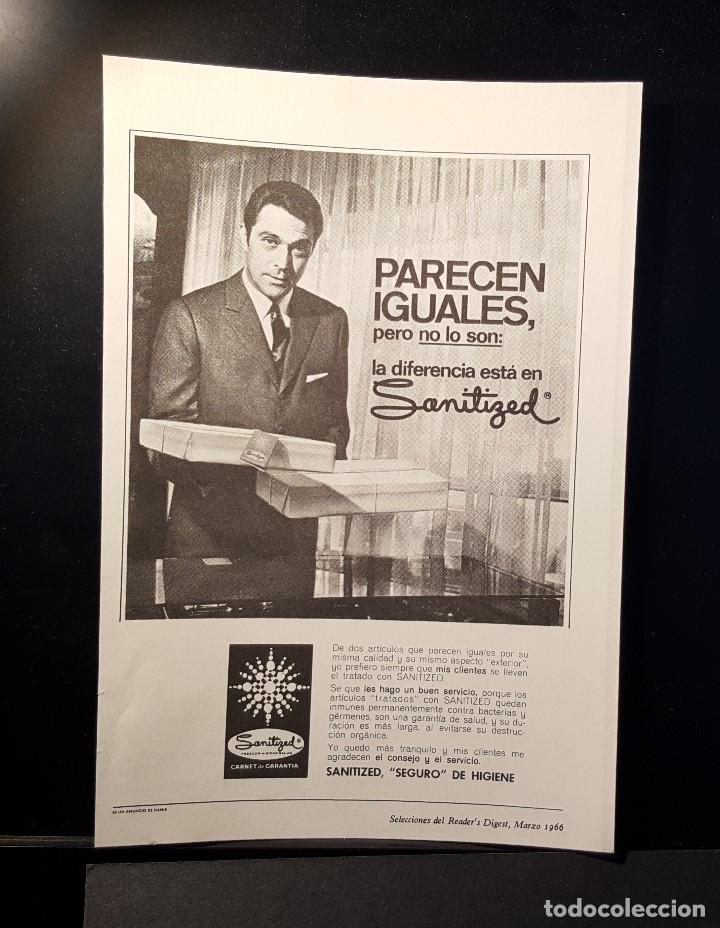 Coleccionismo de Revistas y Peri&oacute;dicos: Hoja Publicidad. Desinfectante Ropa Sanitized. (READERS DIGEST 1966)