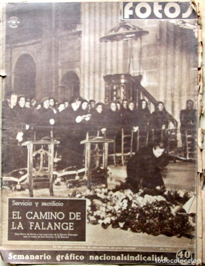 Collection Magazines and Newspapers: Revista SEMANARIO FOTOS NACIONAL SINDICALISTA/FALANGE: SERRANO SU&Ntilde;ER-MARIA ESPINALT-ENERO 1940