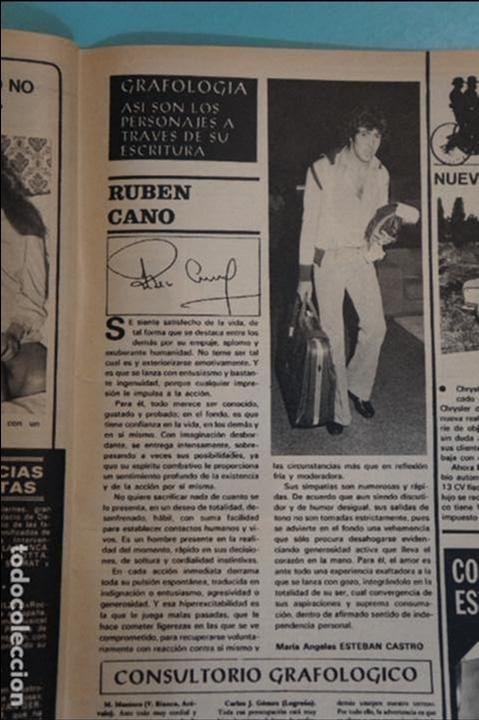 Coleccionismo de Revistas y Peri&oacute;dicos: RECORTE REPORTAJE CLIPPING DE RUBEN CANO REVISTA SEMANA N&ordm; 1982 PAG. 68