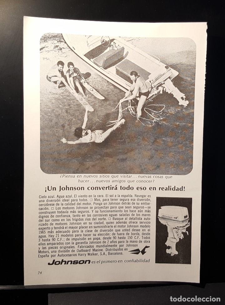 Coleccionismo de Revistas y Peri&oacute;dicos: Hoja Publicidad. Motores Johnson. (READERS DIGEST 1965)