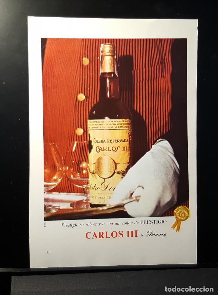 Coleccionismo de Revistas y Peri&oacute;dicos: Hoja Publicidad. Cara 1: Co&ntilde;ac Carlos III. Cara 2: Marca Terlenka. (READERS DIGEST 1965)