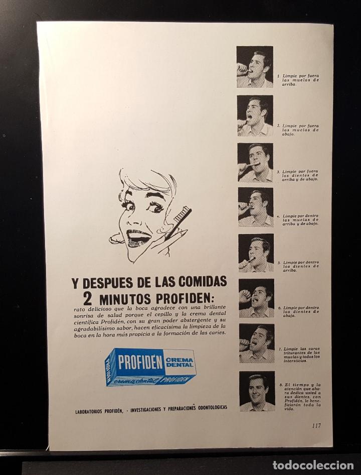 Coleccionismo de Revistas y Peri&oacute;dicos: Hoja Publicidad. Crema Dental Profiden. (READERS DIGEST 1965)