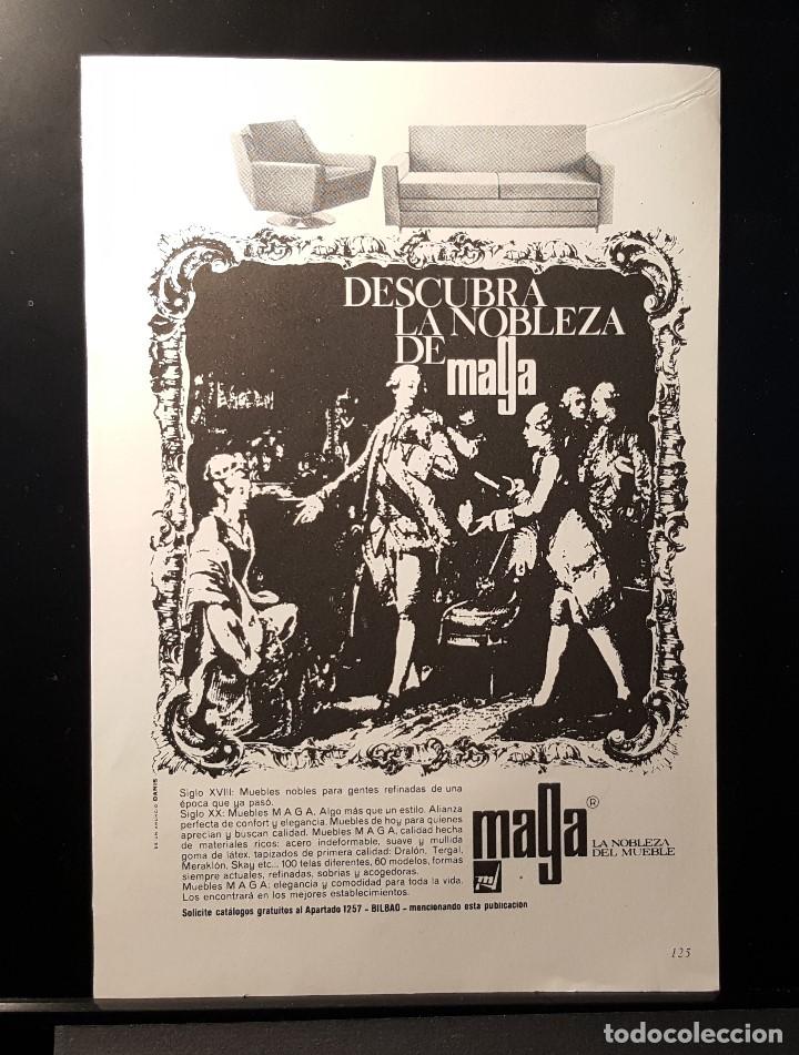 Coleccionismo de Revistas y Peri&oacute;dicos: Hoja Publicidad. Muebles Maga. La Nobleza del Mueble. (READERS DIGEST 1965)