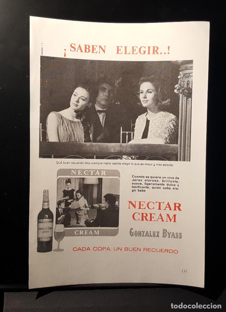 Coleccionismo de Revistas y Peri&oacute;dicos: Hoja Publicidad. Jerez Oloroso Nectar Cream. Gonzalez Byass. (READERS DIGEST 1965)