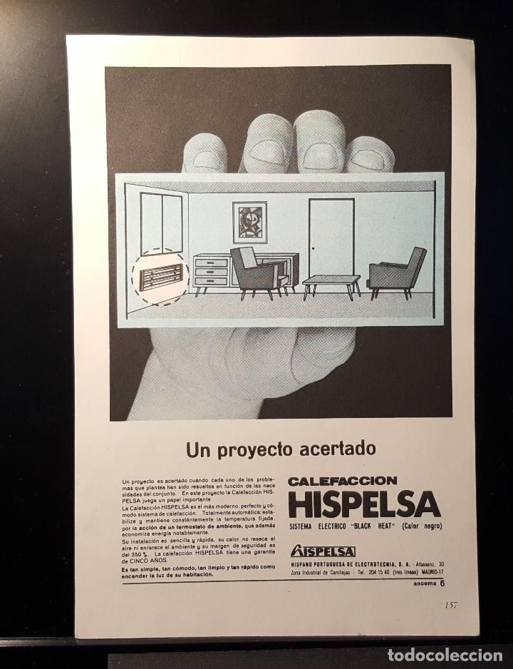 Coleccionismo de Revistas y Peri&oacute;dicos: Hoja Publicidad. Calefaccion Hispelsa. (READERS DIGEST 1965)