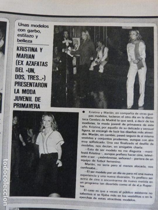 Coleccionismo de Revistas y Peri&oacute;dicos: RECORTE REPORTAJE CLIPPING DE KRISTINA Y MARIAN UN DOS TRES REVISTA SEMANA N&ordm; 1986 PAG. 77