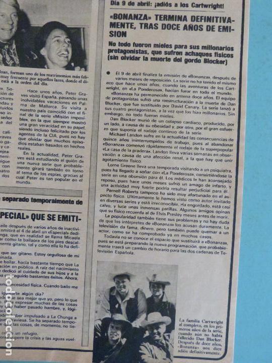 Coleccionismo de Revistas y Peri&oacute;dicos: RECORTE REPORTAJE CLIPPING DE BONANZA REVISTA SEMANA N&ordm; 1990 PAG 81