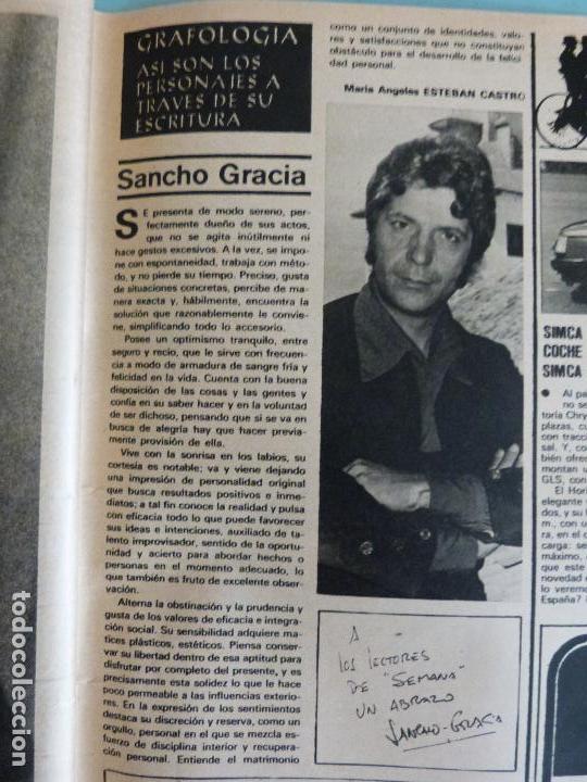 Coleccionismo de Revistas y Peri&oacute;dicos: RECORTE REPORTAJE CLIPPING DE SANCHO GRACIA REVISTA SEMANA N&ordm; 1990 PAG 85