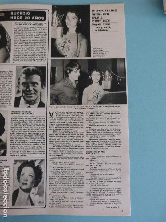 Coleccionismo de Revistas y Peri&oacute;dicos: RECORTE REPORTAJE CLIPPING DE VICTORIA ABRIL REVISTA SEMANA N&ordm; 1996 PAG 73