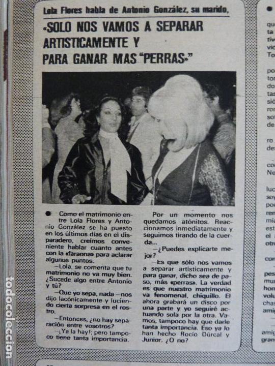 Coleccionismo de Revistas y Peri&oacute;dicos: RECORTE REPORTAJE CLIPPING DE LOLA FLORES REVISTA SEMANA N&ordm; 1997 PAG 76