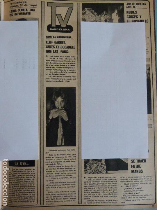 Coleccionismo de Revistas y Peri&oacute;dicos: RECORTE REPORTAJE CLIPPING DE LEIFF GARRET REVISTA SEMANA N&ordm; 1997 PAG 87