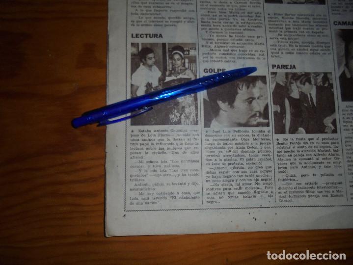 Coleccionismo de revistas y peri&oacute;dicos: RECORTE PRENSA : LOLA FLORES Y EL PESCAILLA. CINE EN 7 DIAS, JULIO 1963