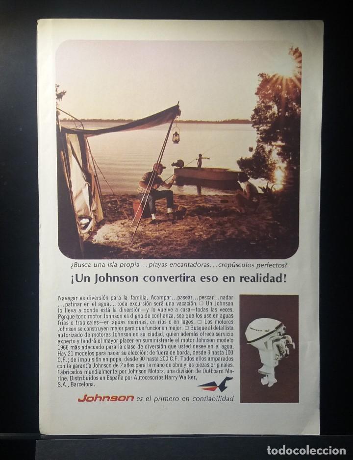 Coleccionismo de Revistas y Peri&oacute;dicos: Hoja Publicidad. Cara 1: Academia Afha. Cara 2: Motor Johnson. (READERS DIGEST 1966)