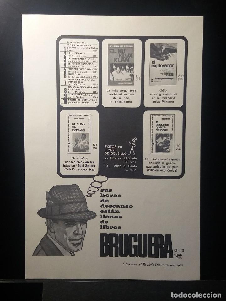 Coleccionismo de Revistas y Peri&oacute;dicos: Hoja Publicidad. Libros Bruguera. (READERS DIGEST 1966)