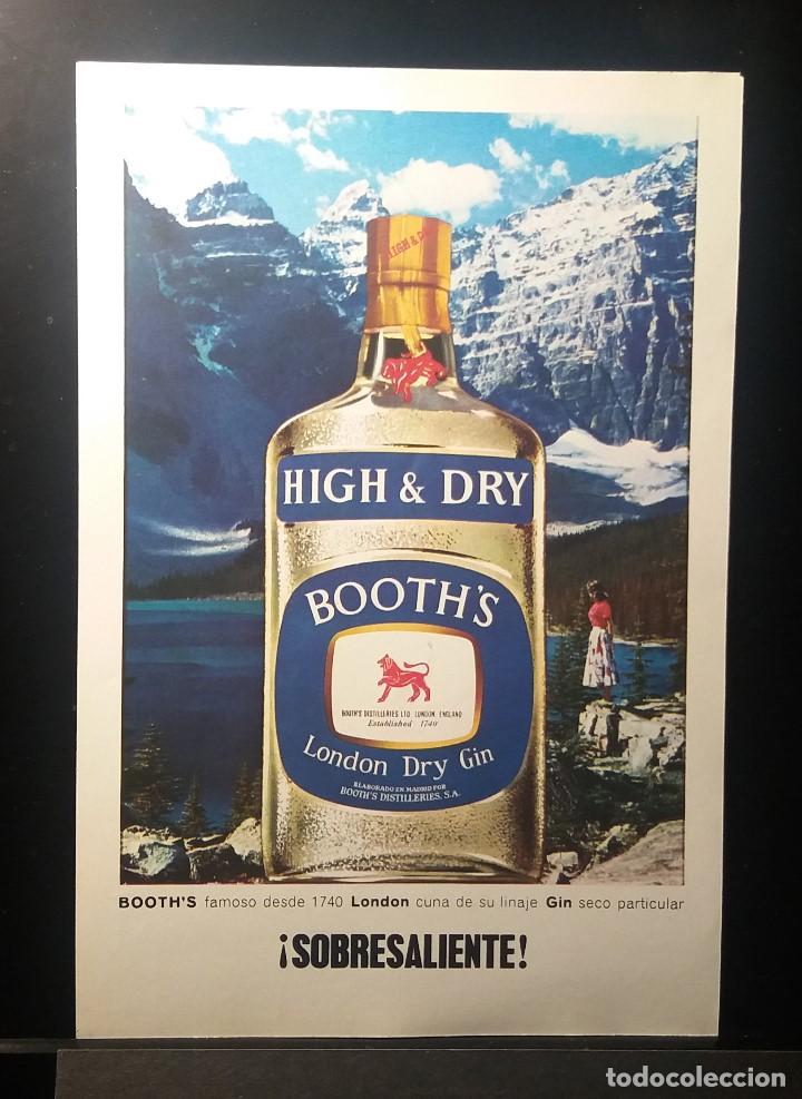 Coleccionismo de Revistas y Peri&oacute;dicos: Hoja Publicidad. Cara 1: Hich & Dry Booth&acute;s. Cara 2: Flan Royal. (READERS DIGEST 1966)