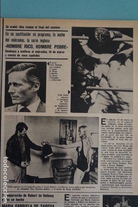 Coleccionismo de Revistas y Peri&oacute;dicos: RECORTE REPORTAJE CLIPPING DE HOMBRE RICO HOMBRE POBRE REVISTA SEMANA N&ordm; 1935 PAG 5