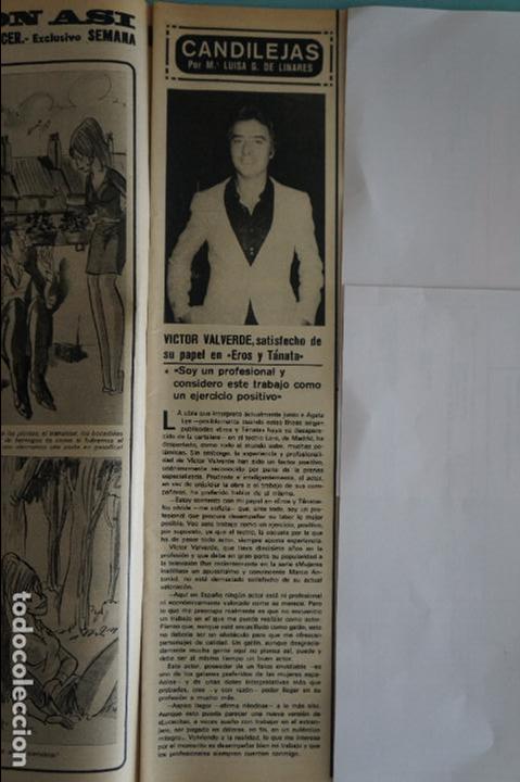 Coleccionismo de Revistas y Peri&oacute;dicos: RECORTE REPORTAJE CLIPPING DE VICTOR VALVERDE REVISTA SEMANA N&ordm; 1935 PAG 9